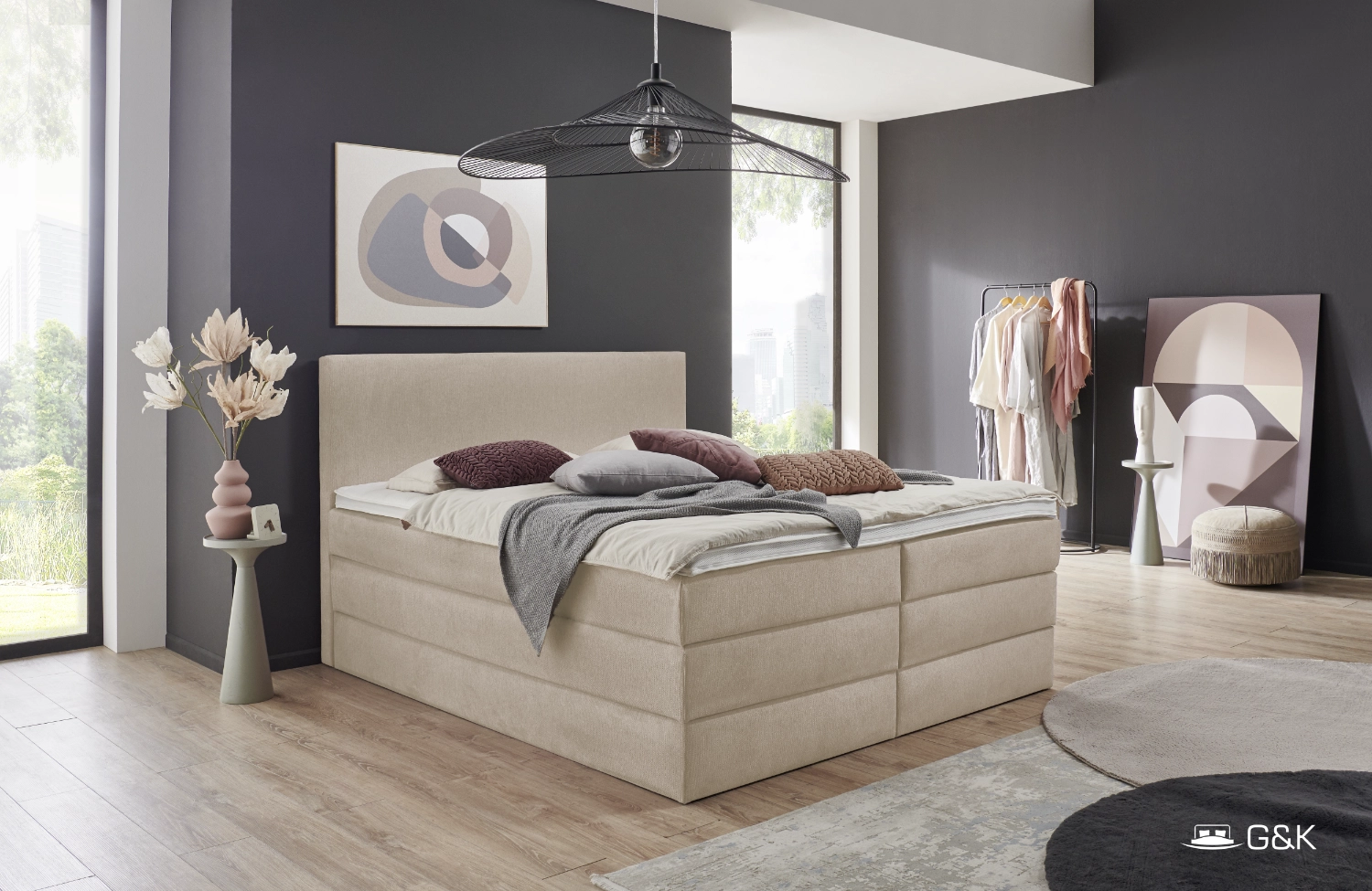 Boxspringbett mit Bettkasten Helen