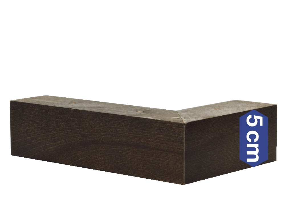 Holz L-Form wengefarben