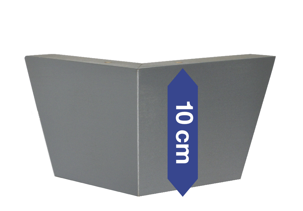 Holz V-Form silberfarben